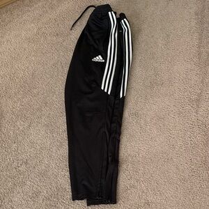 Adidas Kids Black Sweatpants with White Accents